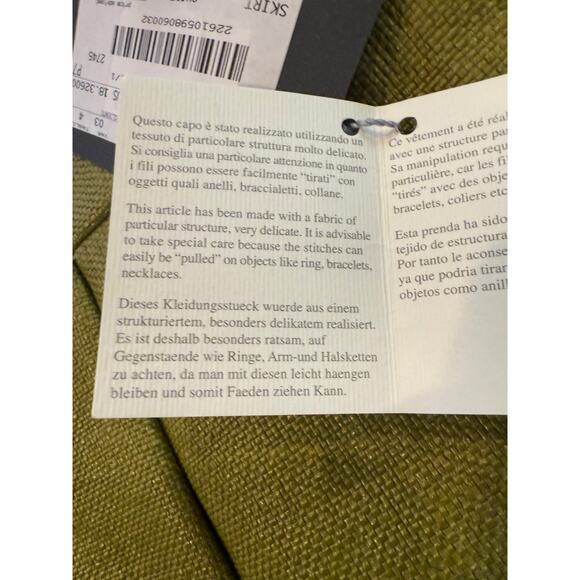 Sportmax Defilé Max Mara $595 Made in Italy Green Pleated Skirt Luxury Size 4 - Picture 8 of 8